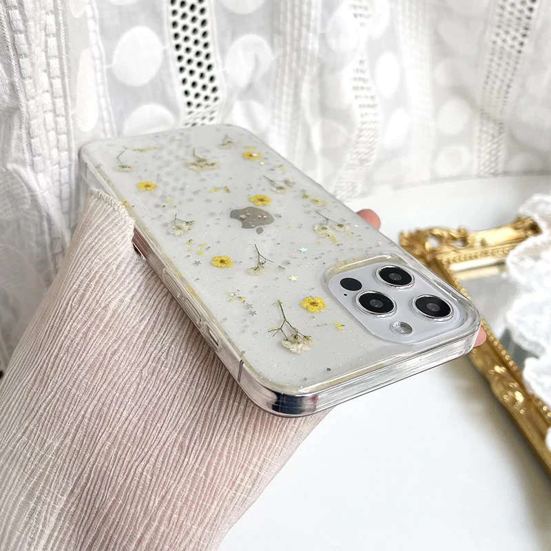Puristetut kukat läpinäkyvä iPhone Case - Image 4