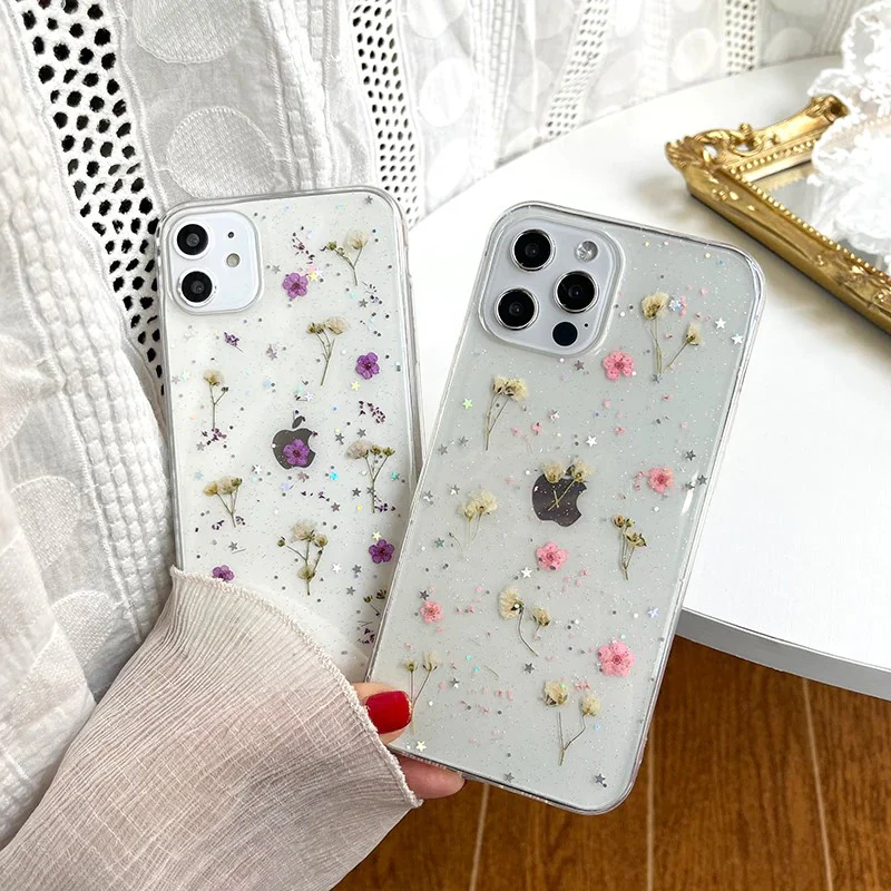 Puristetut kukat läpinäkyvä iPhone Case - Image 5