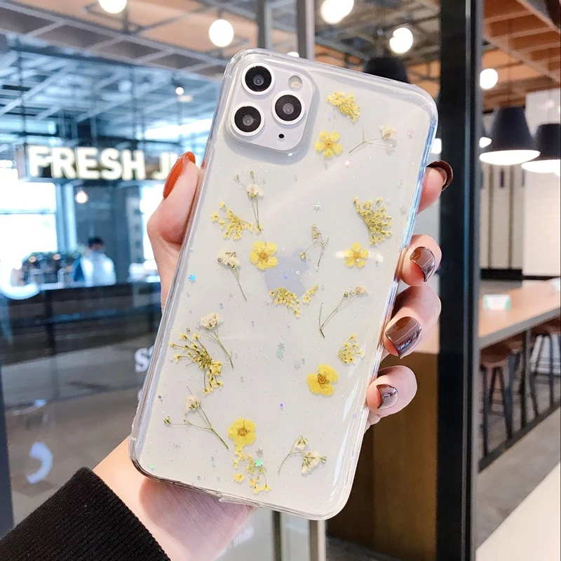 Puristetut kukat läpinäkyvä iPhone Case - Image 9