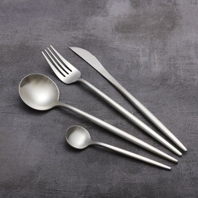 Ruokailuvälineet 4-osainen Setti Modernilla Muotoilulla - Image 5