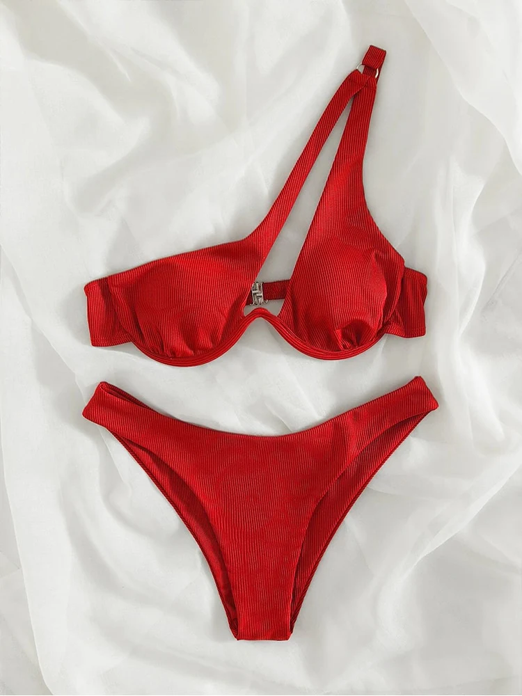 Seksikäs Leikattu Yksi Olkapää Bikinit - Image 12