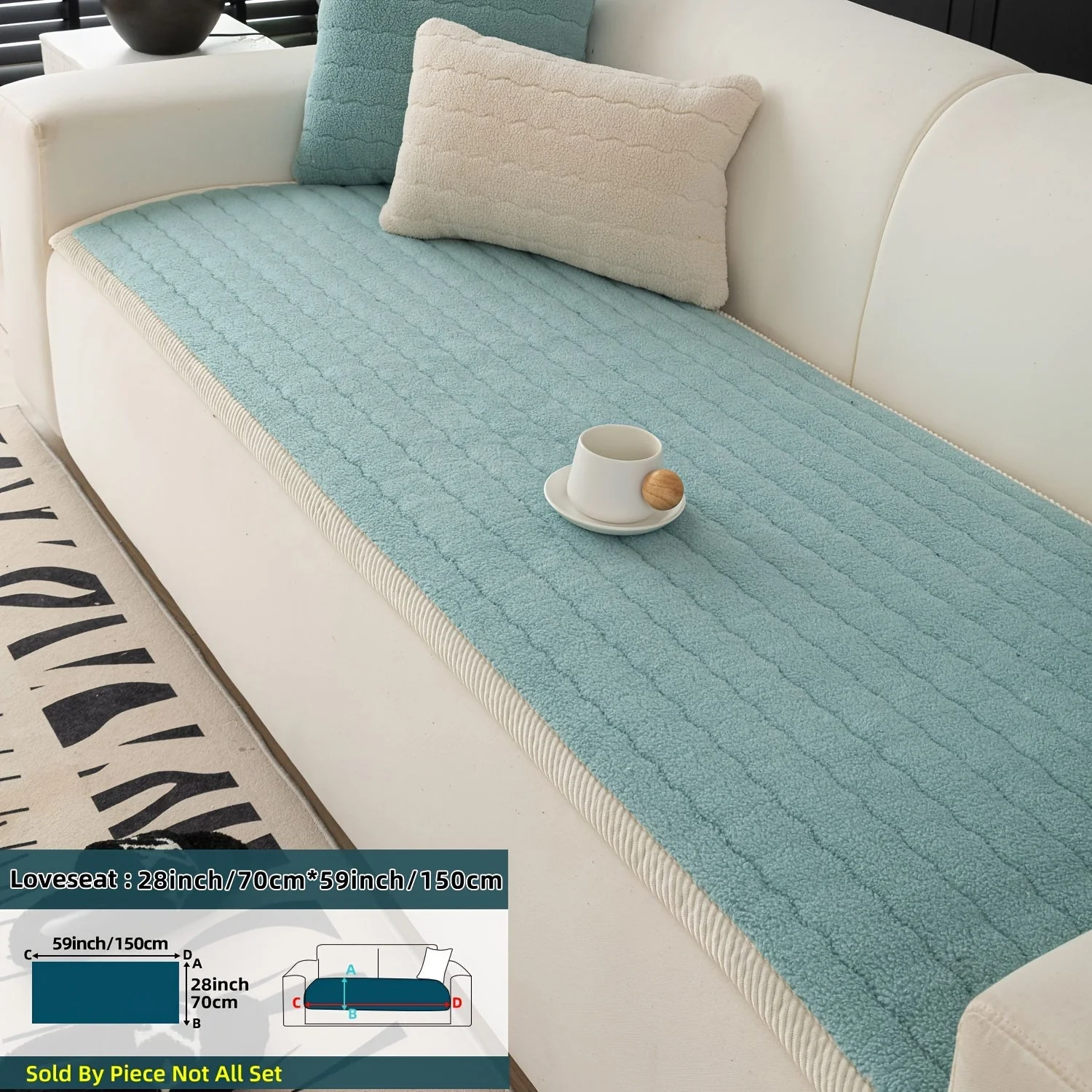 Sohvapäällinen Liukumaton Pehmopäällinen Tyylikäs Suoja - Image 6