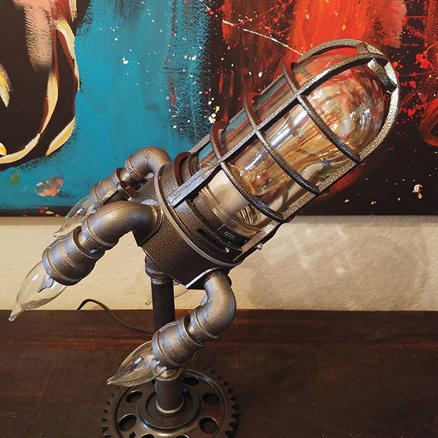 Steampunk Rocket lamppu - Image 3