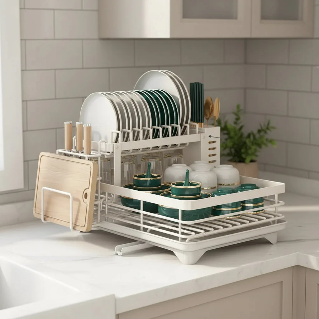 Taitettava Astiahylly Moderniin Keittiöön Minimalistinen Design - Image 5