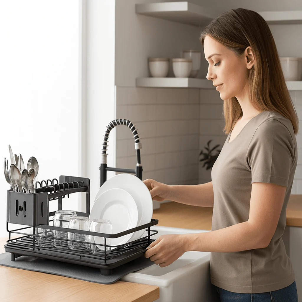 Taitettava Astiahylly Moderniin Keittiöön Minimalistinen Design - Image 6