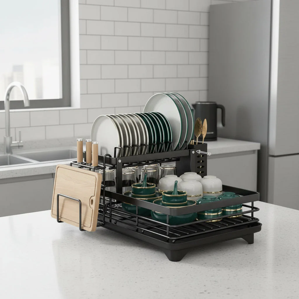 Taitettava Astiahylly Moderniin Keittiöön Minimalistinen Design - Image 7