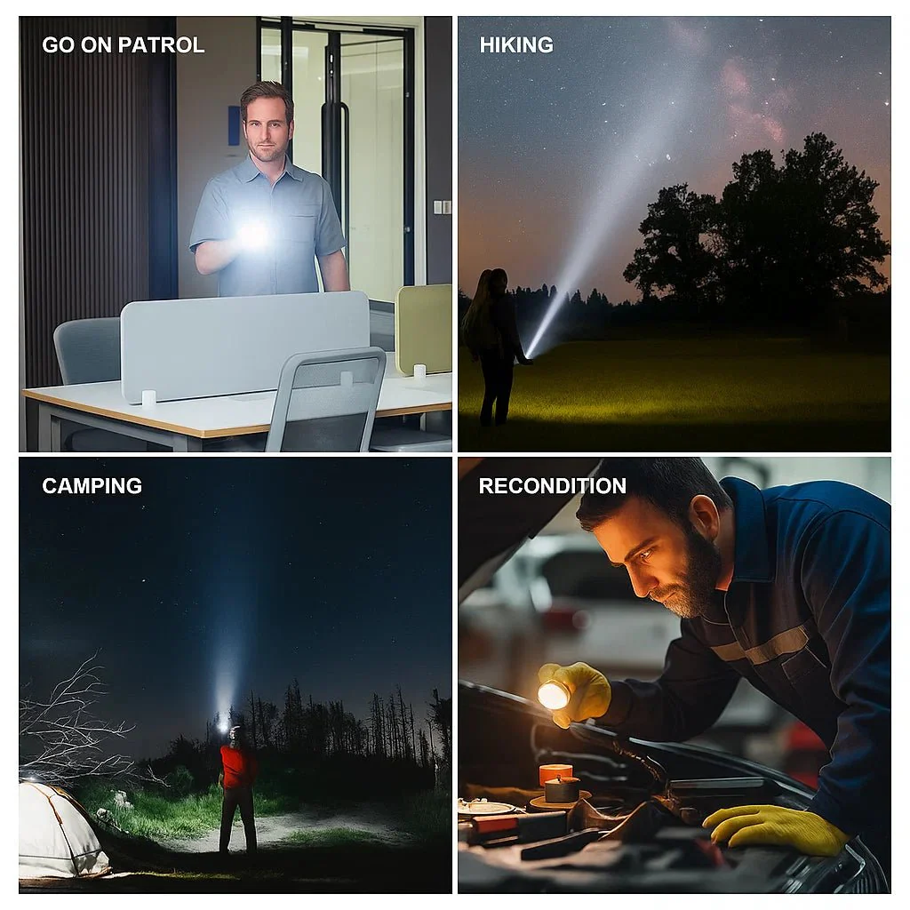 Tehokas LED-taskulamppu USB-latauksella ja zoom-toiminnolla - Image 4