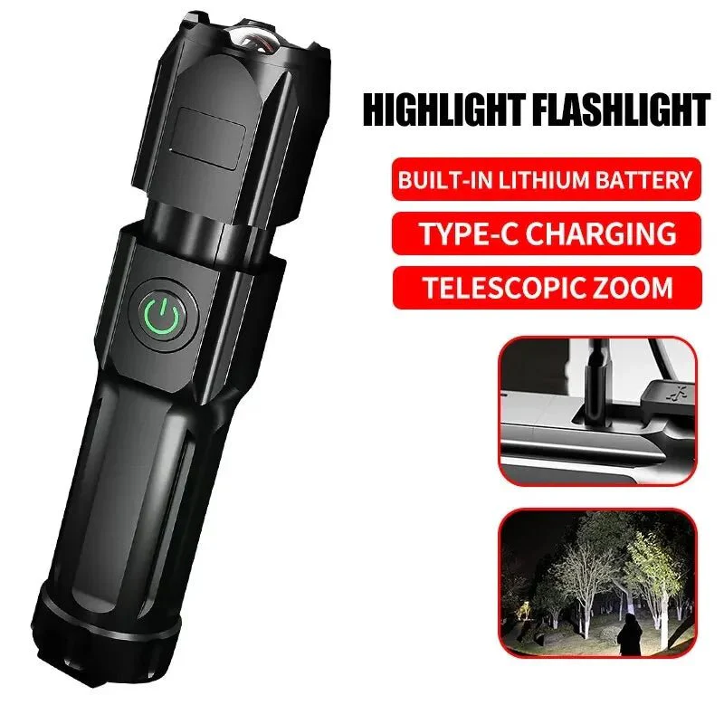 Tehokas LED-taskulamppu USB-latauksella ja zoom-toiminnolla - Image 5