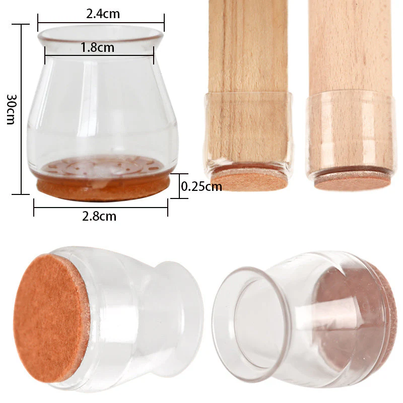 Tuolin Jalkasuojat 4 Kpl Moderni Muotoilu - Image 11