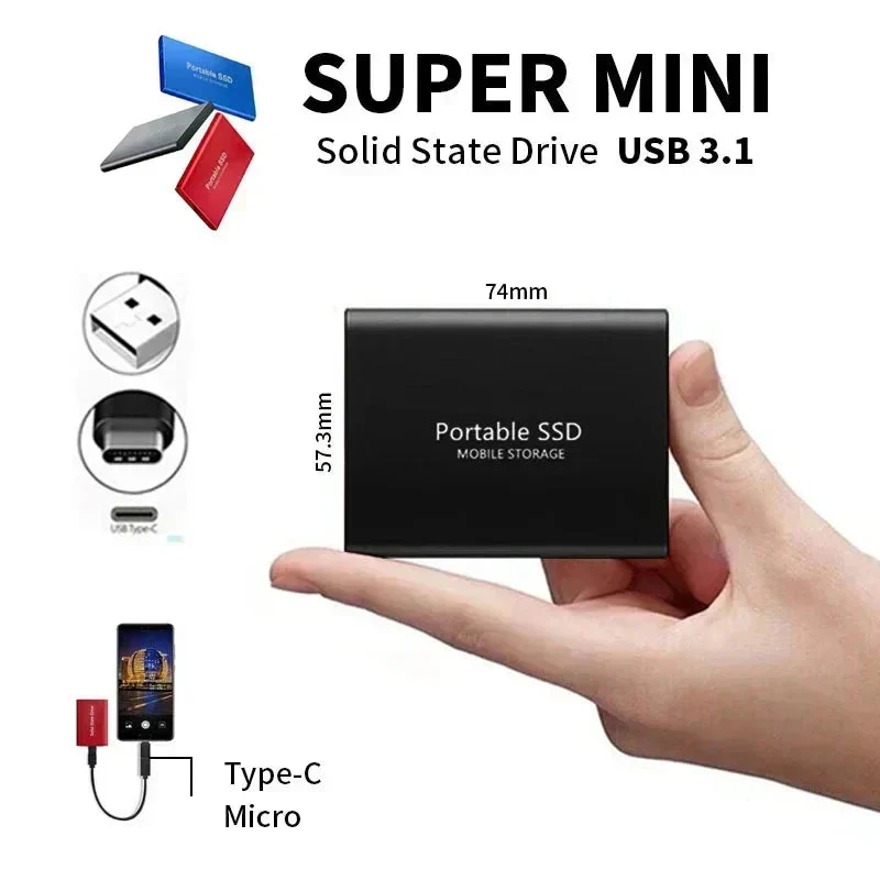 Ulkoisen SSD-levyn 128 TB Kompakti ja Luotettava Tallennustila - Image 4