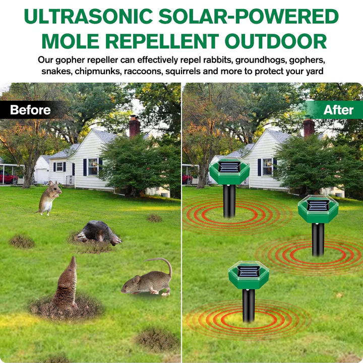 Ultrasonic Mole Repellent 4 Kappaleen Pakkaus - Image 3