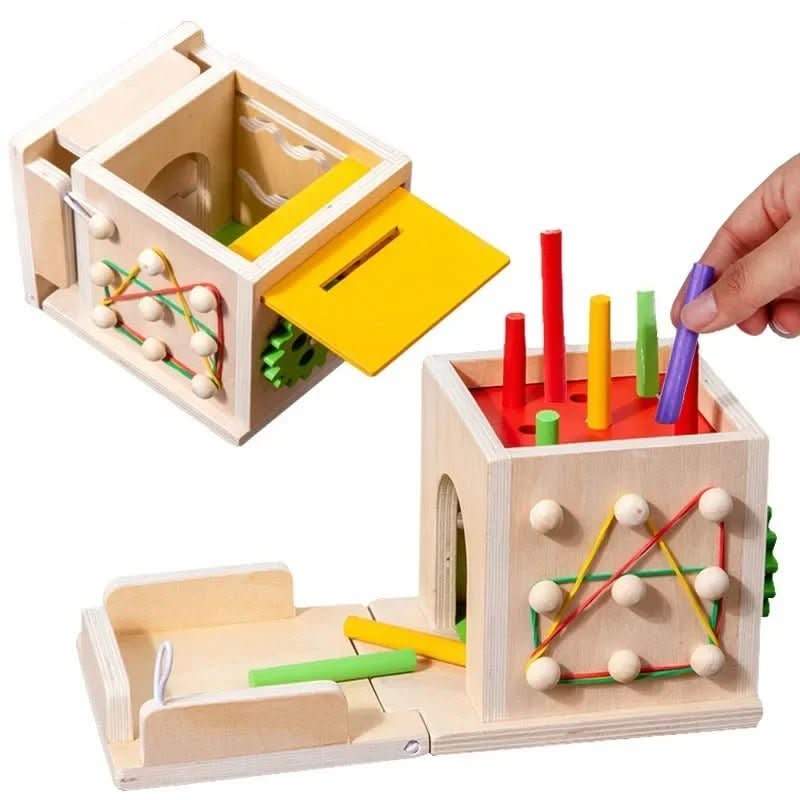 Vauvojen ActivityCube Oppimislelu Montessori-Inspiroitu Leikkikalu - Image 5