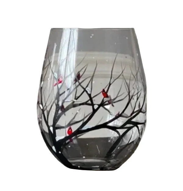 Viinilasit Four Seasons Tree -taideteos