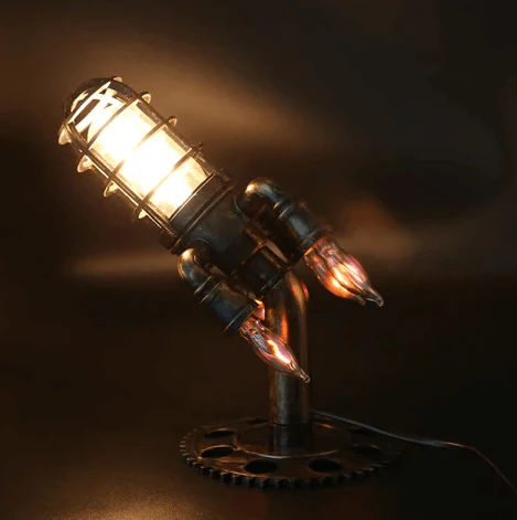 Vintage Steampunk raketti lamppu - Image 4
