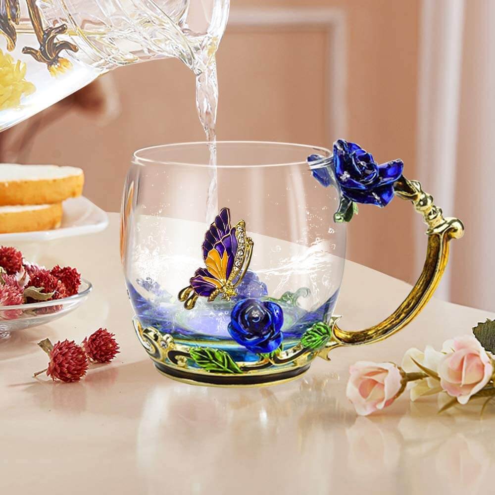Ylellinen Blue Rose Crystal muki - Image 11