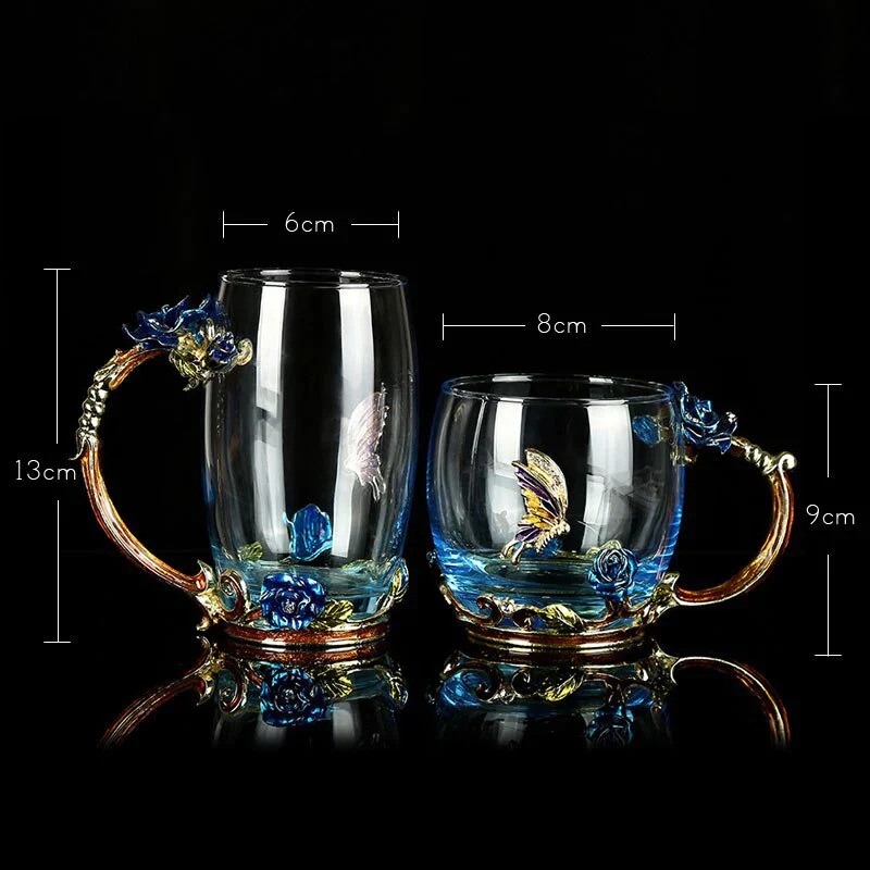 Ylellinen Blue Rose Crystal muki - Image 12