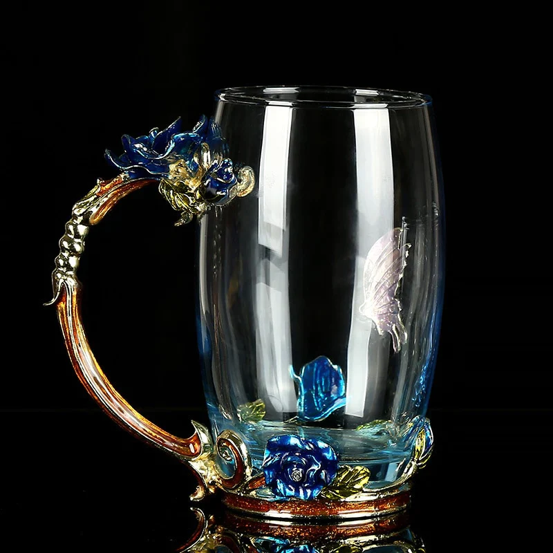 Ylellinen Blue Rose Crystal muki - Image 3
