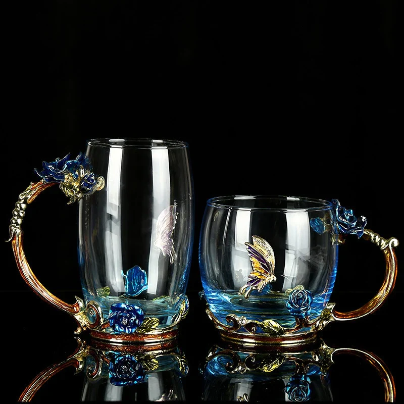 Ylellinen Blue Rose Crystal muki - Image 4