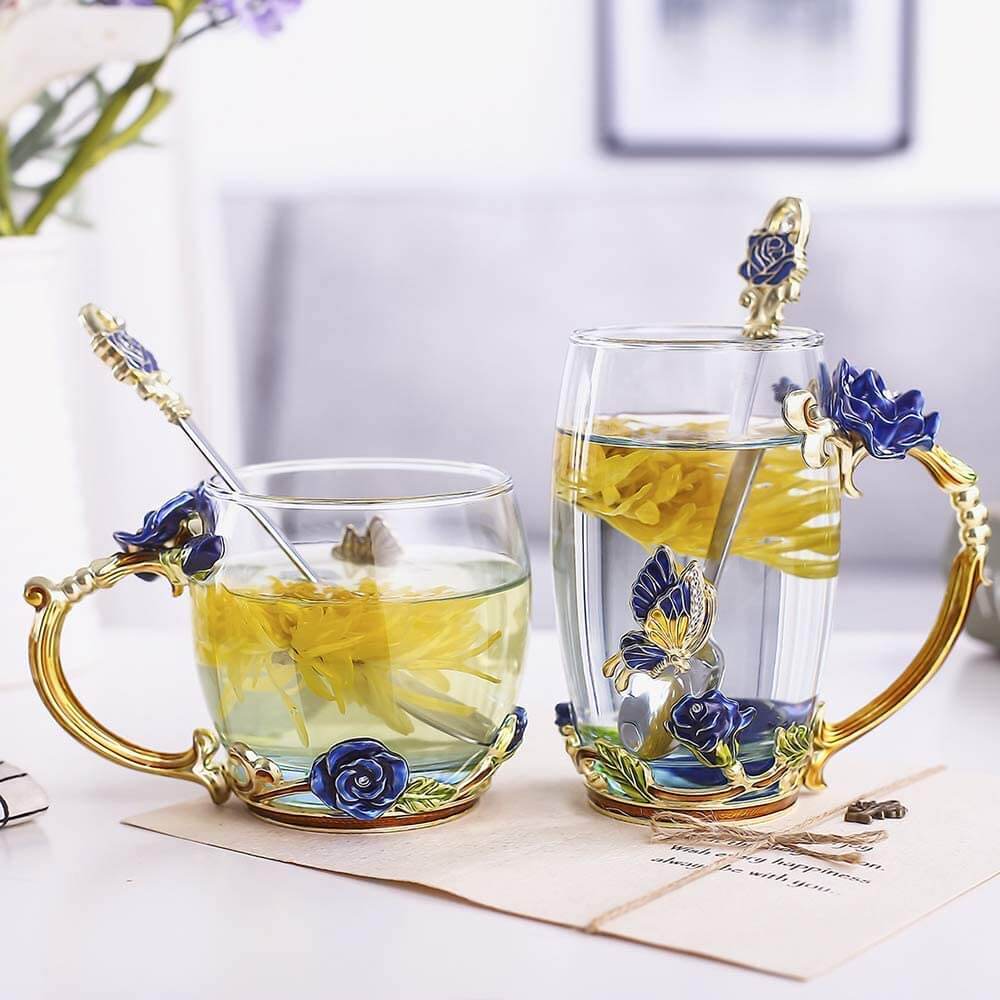 Ylellinen Blue Rose Crystal muki - Image 8