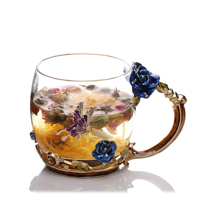 Ylellinen Blue Rose Crystal muki - Image 9